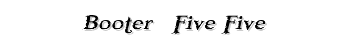 Booter - Five Five font